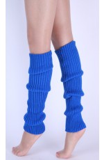 Blue Womens Pair of Party Legwarmers Knitted Dance 80s Costume Leg Warmers