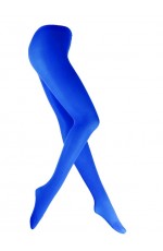 Royal Blue 80s 70s Disco Opaque Womens Pantyhose Stockings Hosiery Tights