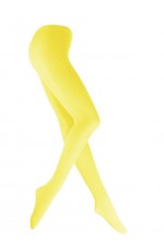 Lemon Yellow 80s 70s Disco Opaque Womens Pantyhose Stockings Hosiery Tights