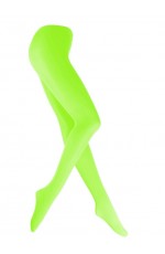 Neon Green 80s 70s Disco Opaque Womens Pantyhose Stockings Hosiery Tights