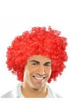 Funky Red Unisex Afro Wig