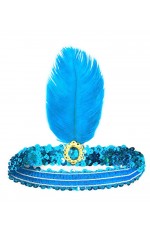 Lake Blue 1920s Great Gatsby Flapper Headband