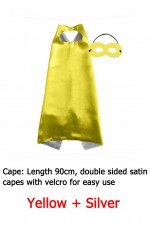 Yellow Double sided Cape & Mask Costume set
