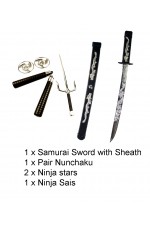 Kids Ninja Sword Toy Weapons Set Plastic