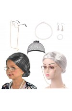Adults and Kids The 100 Days of School Granny Costume Set
