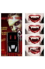 4PC Vampire Wolf Fangs Tooth Cap blood tube