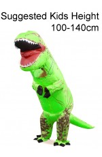 Kids Green T-REX Inflatable Costume