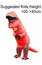 Kids Red T-REX Inflatable Costume