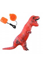 Red ADULT T-REX INFLATABLE Costume Jurassic World Park Blowup Dinosaur TRex T Rex