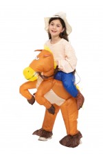 Kids Donkey carry me inflatable costume
