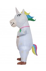 Ladies Inflatable White Unicorn Adult Costume