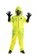Kids Biohazard Hooded Hazmat Costume