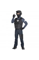 Kids FBI Cop Police Officer Costume