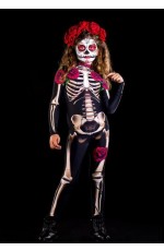 Girls Skull Skeleton Costume