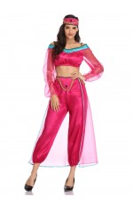 Ladies Arabian Jasmine Princess Red Costume