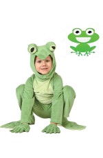 Kids Green Frog Jumpsuit Costume Onesie