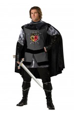 Medieval Costumes - Mens Valiant Medieval Knight Renaissance Fancy Dress Adult Costume