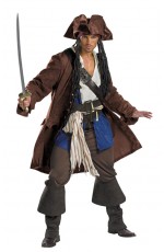 Pirate Costumes - Pirates Of The Caribbean Captain Jack Sparrow PRESTIGE Adult Costume
