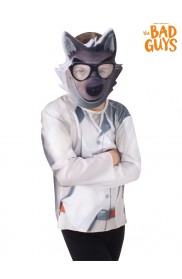  Kids Mr Wolf Costume Top & Mask Set The Bad Guys  cl6326