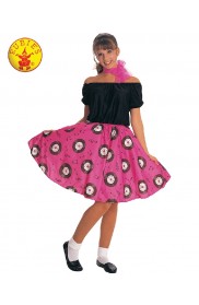 Ladies 1950s Hop Skirt Grease Poodle Sweetheart Bopper Costume