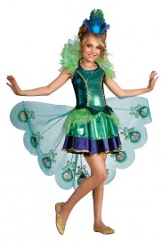Peacock Girls Costume Animal Bird Halloween Book Week Party Outfit