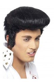 Rock Star Elvis Presley Las Vegas Wig Black Hair Piece 