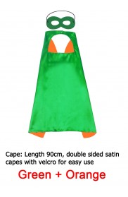 Green & Orange Double sided Cape & Mask Costume set tt1098-15