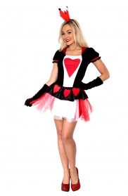 Alice In Wonderland Costumes - Ladies Queen of Hearts Alice in Wonderland Costume - LB7001_2