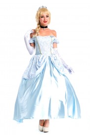 Deluxe Disney Cinderella Princess Costume Fairy Tale Fancy Dress Ball Gown