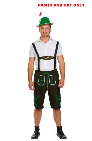 Mens German Beer Oktoberfest Costume Shorts + Hat Only front lg9001shorts+hat