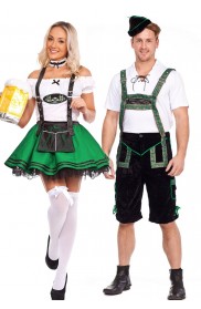 Green Couple Oktoberfest Bavarian Costume lh201+lg204green