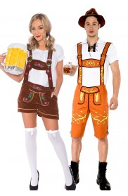 Couple Lederhosen Traditional Costume lh215b+lh305