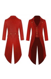 Red STEAMPUNK TAILCOAT COSTUME JACKET Magician
