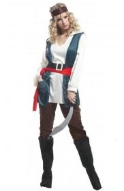 Pirate Costumes - Lady Pirate caribbean swashbuckle Wench fancy Dress