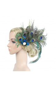 1920s Headband Peacock Feather Vintage