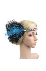 1920s Headband Feather Great Gatsby Flapper Headpiece