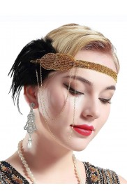 1920s Gold Great Gatsby Flapper Headpiece