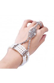 Ladies Silver 1920s Vintage Great Gatsby Flapper Bracelet