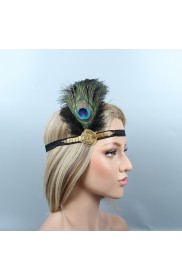 Ladies 20s Headband Feather Vintage Gatsby Flapper Headpiece