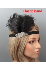 1920s Feather Vintage Great Gatsby Flapper Headpiece