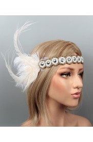 1920s Headband Feather Great Gatsby Headpiece ladies
