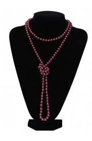 Red Deluxe 1920s 20s Long Necklace Gatsby Flapper Costume Jewellery