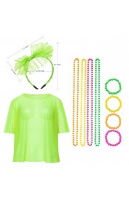 Green Fishnet Vest Top Set lx3013-7tt1017tt1050tt1048-9
