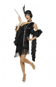 1920s Charleston Black Flapper Costume