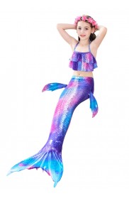 Girls Mermaid Swimmable Swimsuit Costume Monofin tt2029-1