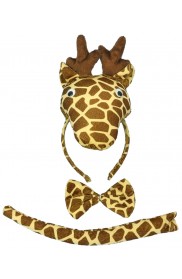 Giraffe Headband Bow Tail Set Kids Animal Headpiece