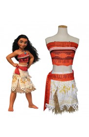 Moana Polynesia Princess Dress Kids Hawaiian Girls Costume
