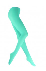 Light Green 80s 70s Disco Opaque Womens Pantyhose Stockings Hosiery Tights  tt1067-8