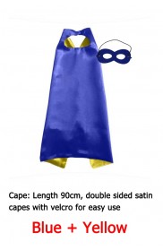 Blue Double sided Cape & Mask Costume set