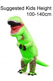 Kids Green T-REX Inflatable Costume